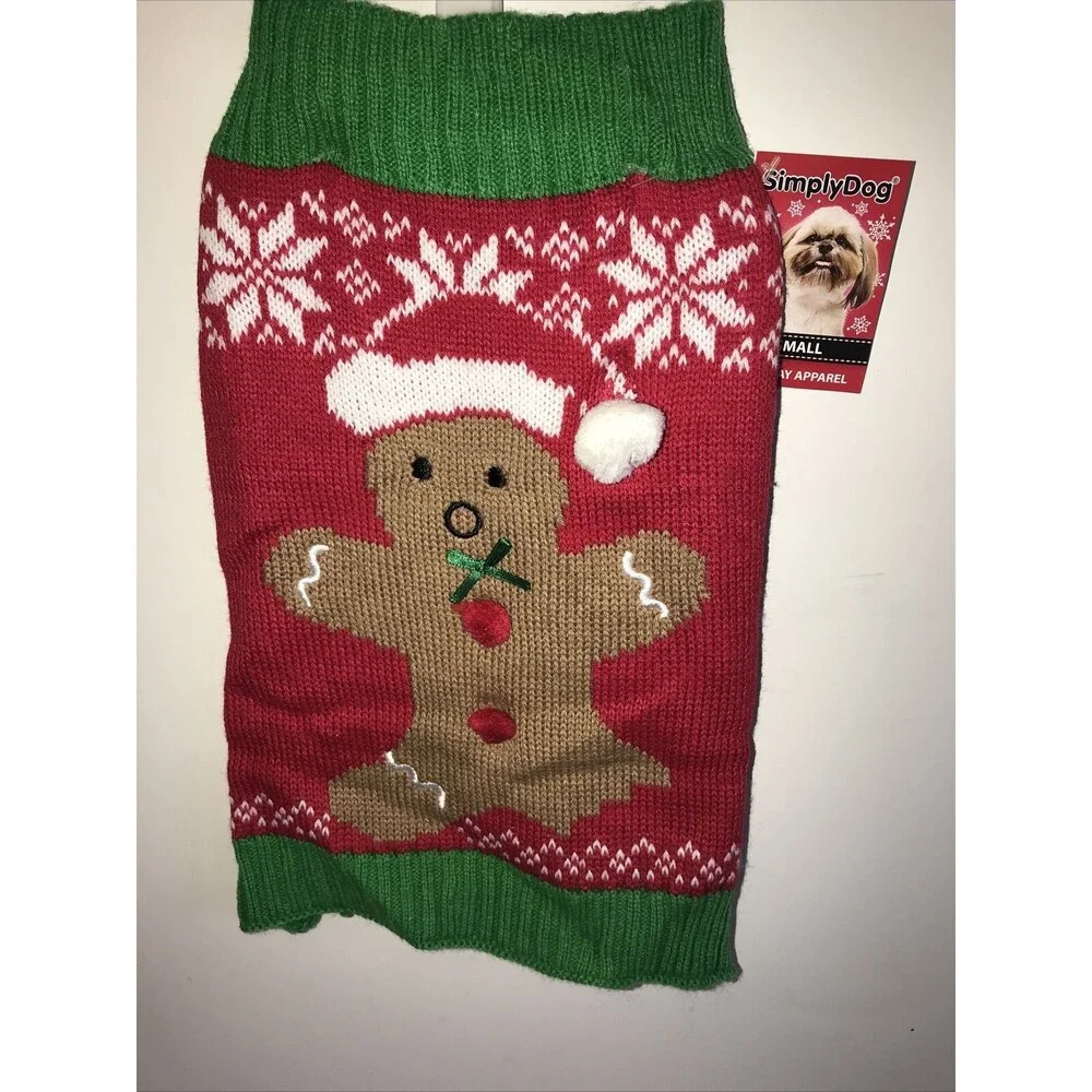 SimplyDog Holiday‎ Apparel Dog SMALL CHRISTMAS Sweater SET OF 3